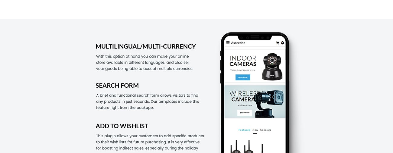 шаблон opencart продуктов безопасности