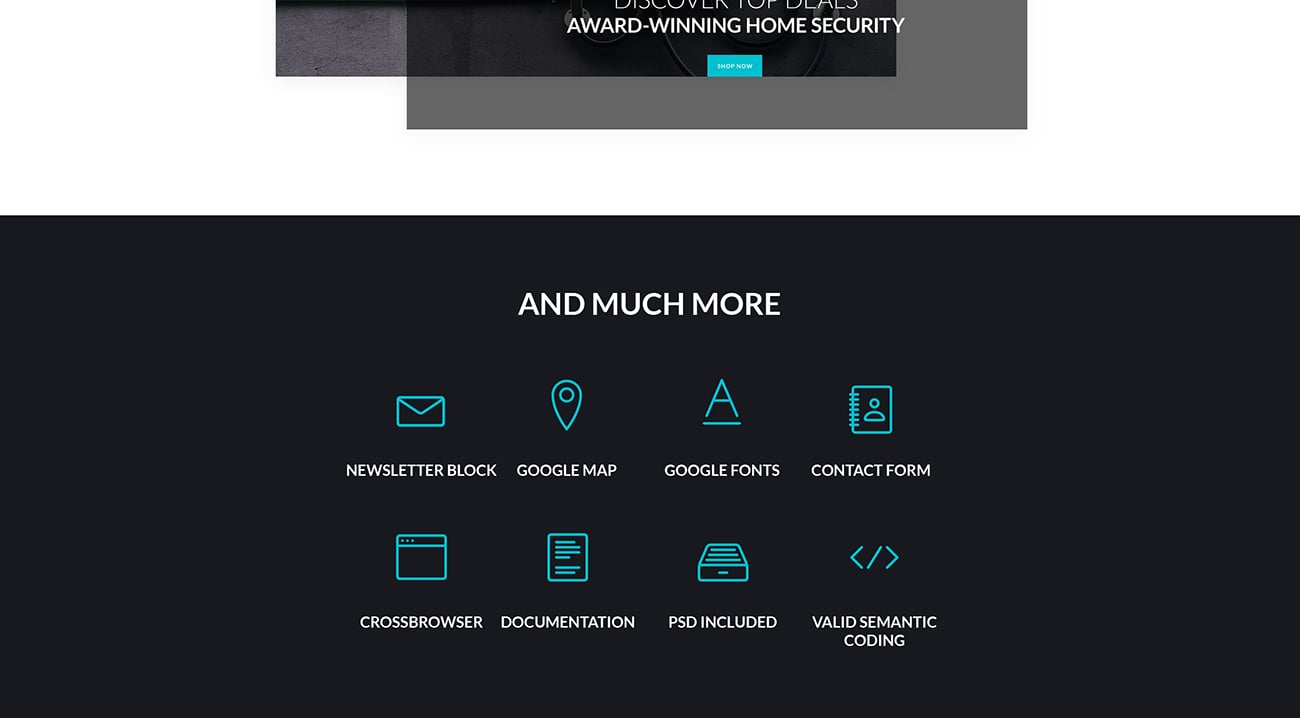 шаблон opencart продуктов безопасности