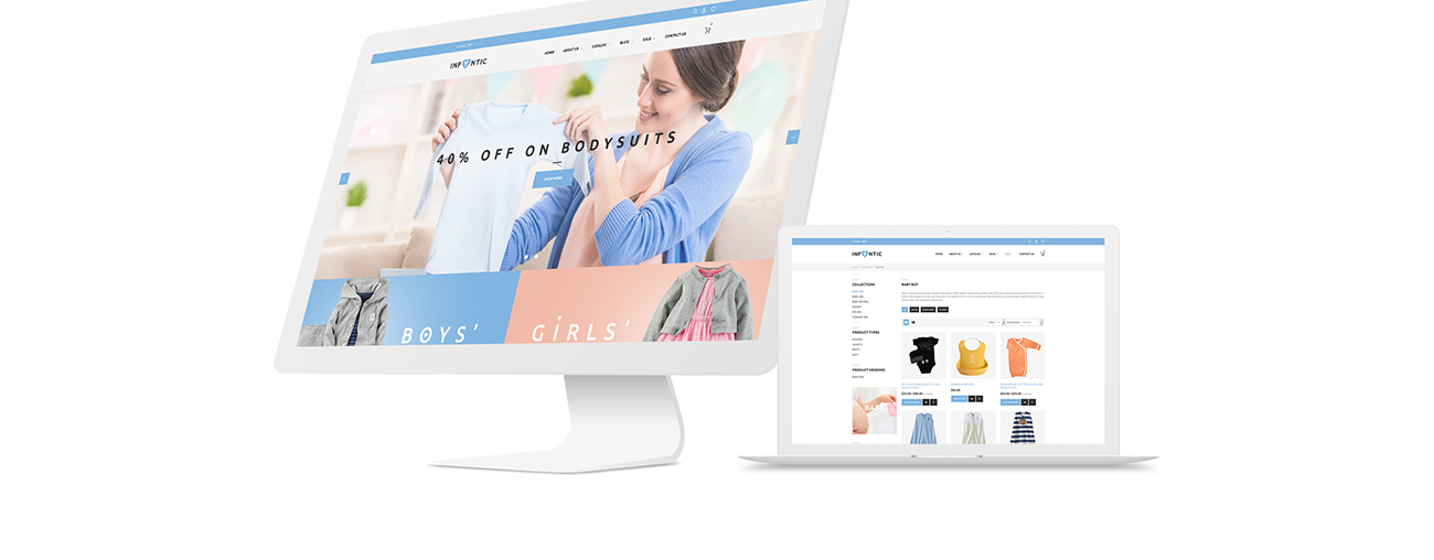 спокойный интернет магазин детской одежды тема shopify
