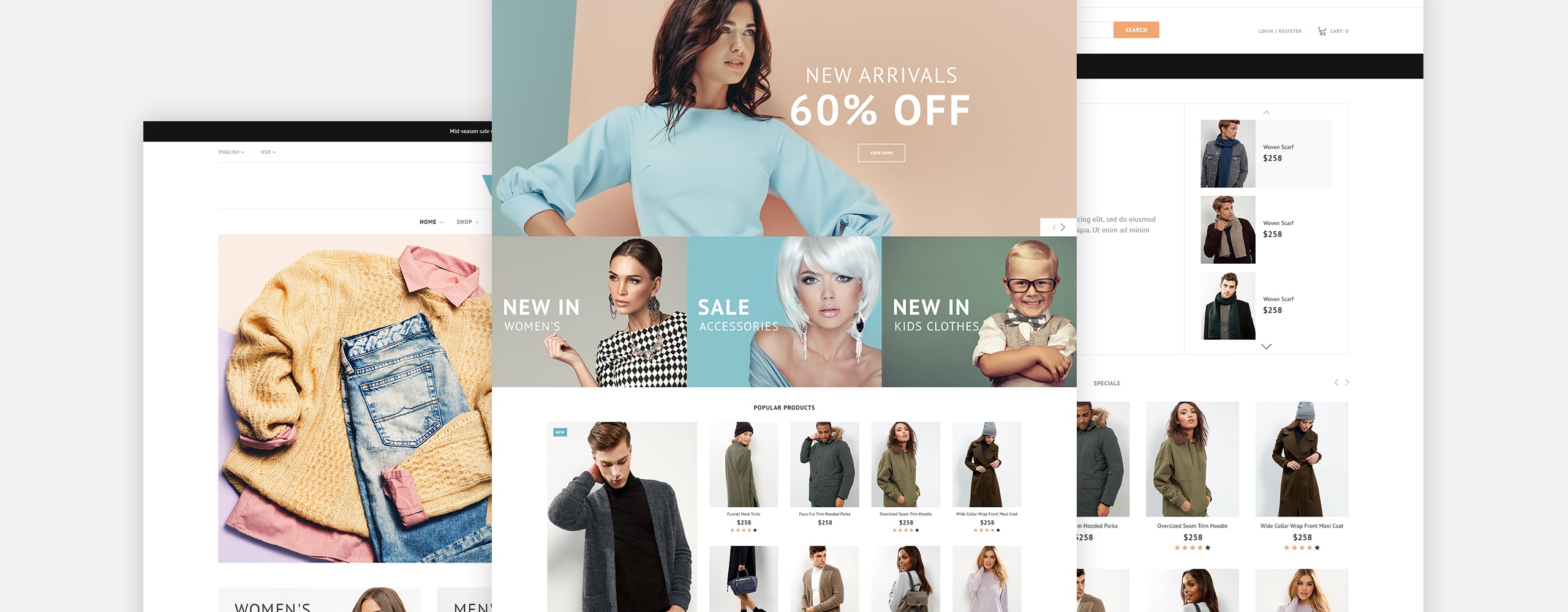 модная зимняя одежда prestashop theme
