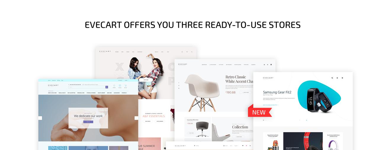 удивительный модный универсальный магазин opencart шаблон