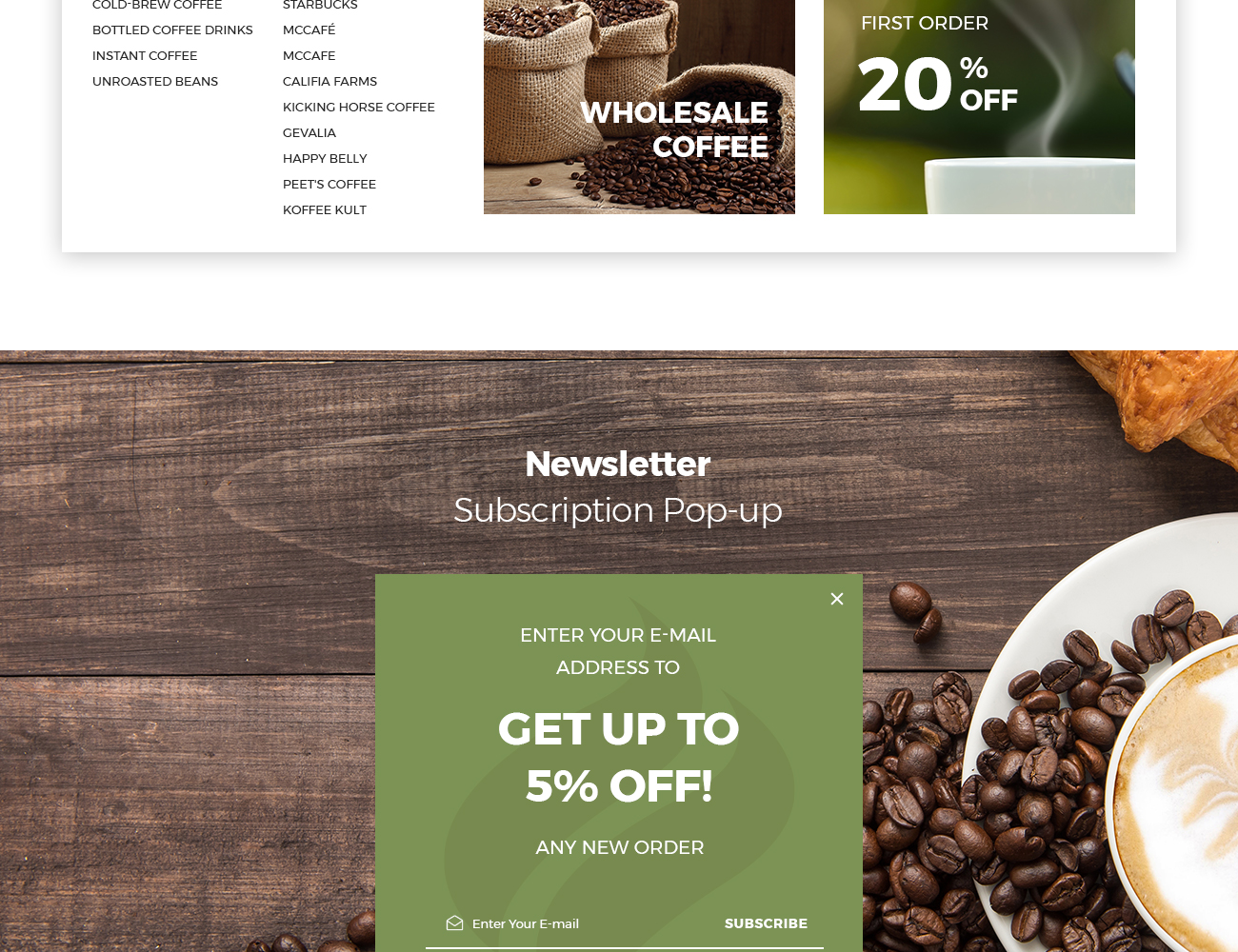 amp coffee shop magento theme