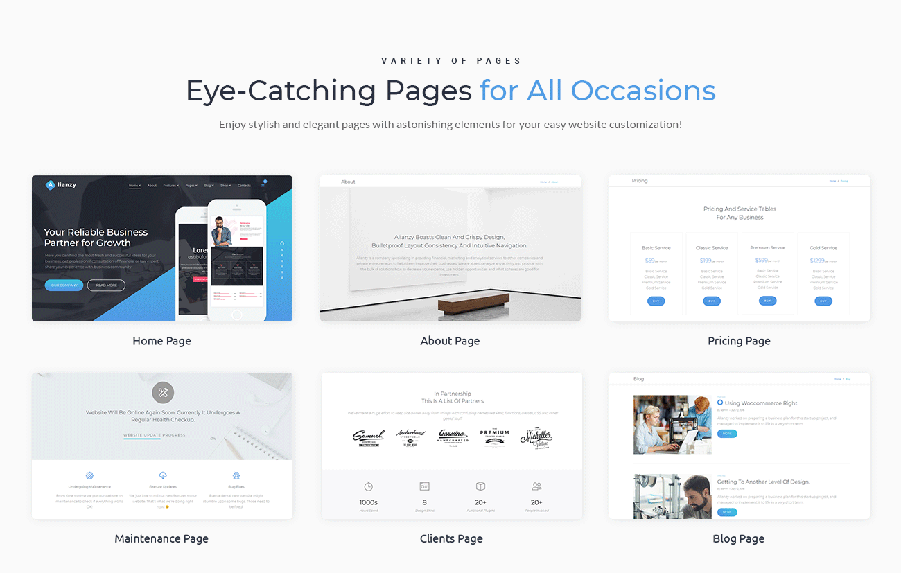 деловое партнерство wordpress elementor theme