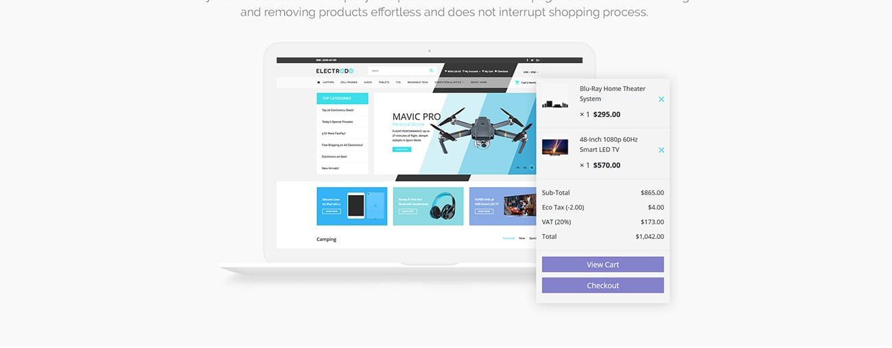 шаблон opencart магазина электроники
