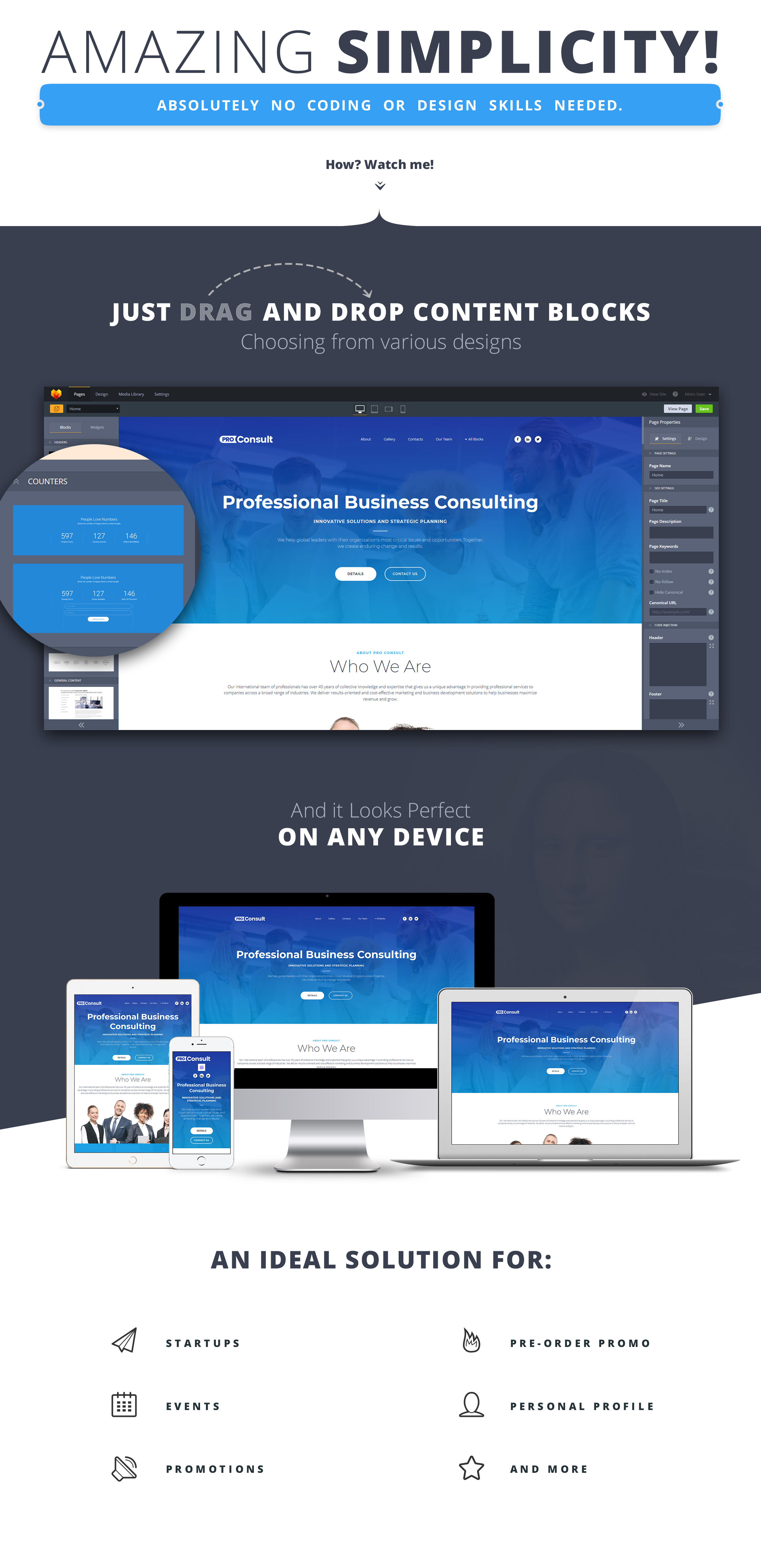 шаблон целевой страницы business motocms 3