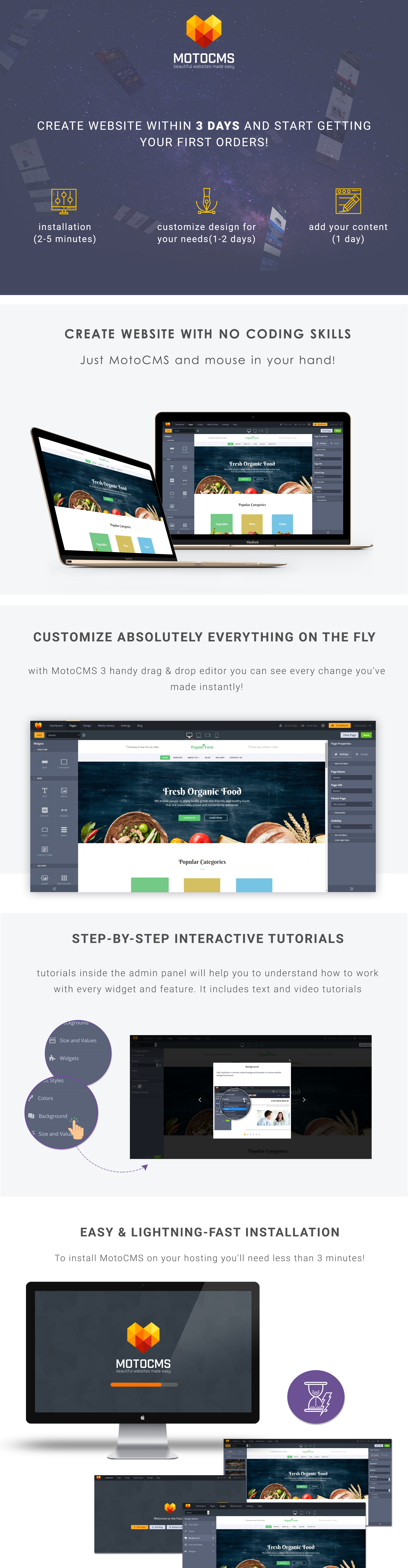 шаблон food &amp; drink moto cms 3