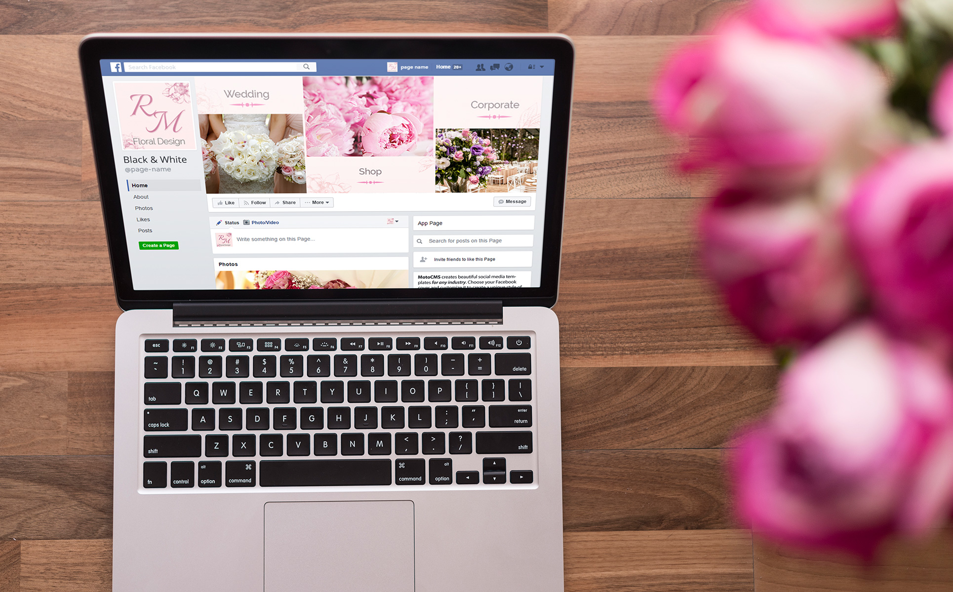 Download Шаблон для соцсетей "YouTube Cover Template for Floral Designer for Social Media" / YouTube Cover Template for Floral Designer for Social Media - Шаблон для соцсетей на тему графика florist floral design social media social youtube youtube cover youtube art channel