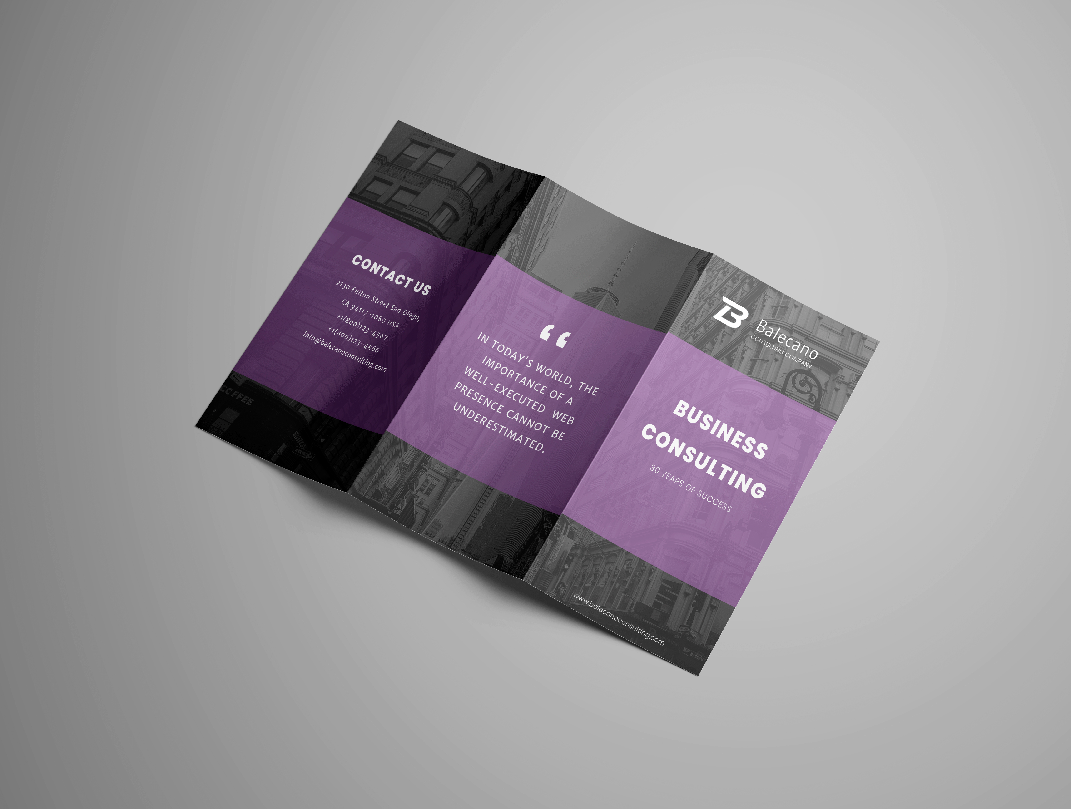 Download Фирменный стиль "Business Consulting Tri-fold Brochure - Corporate Identity Template" / Business Consulting Tri-fold Brochure - Corporate Identity Template - Фирменный стиль на тему графика brand branding corporate identity business card design mockup stationery  personal printed business card recognition print brochure