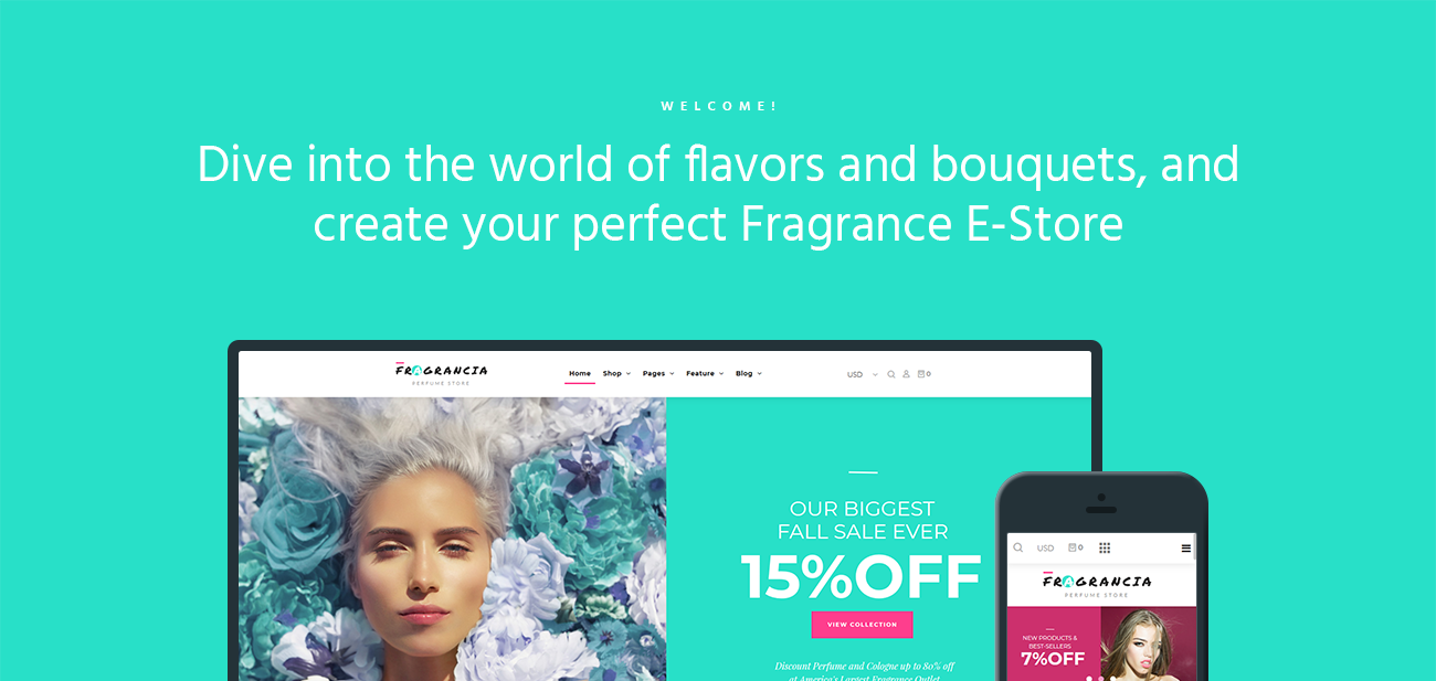 fragrancia парфюмерный магазин woocommerce тема