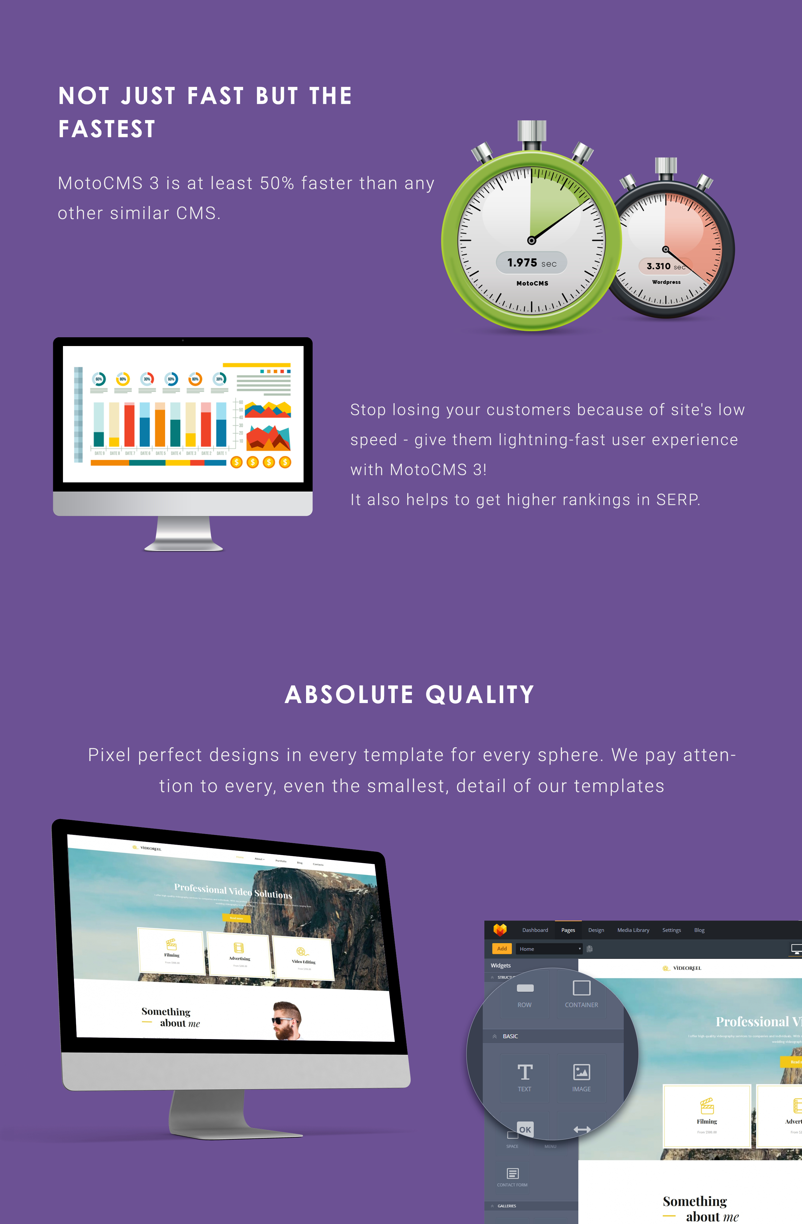 Videographer Moto CMS 3 Template