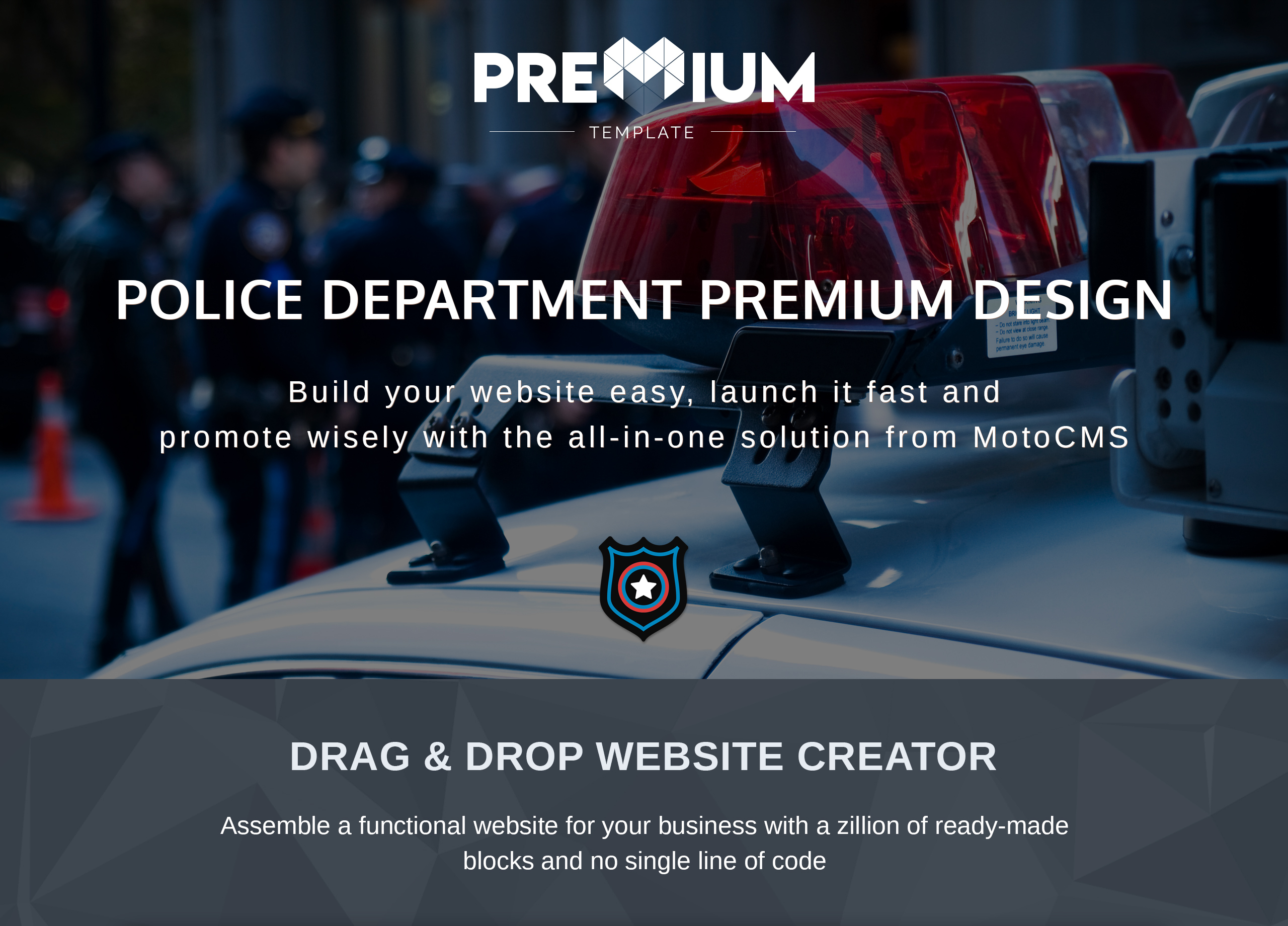 шаблон police department premium moto cms 3