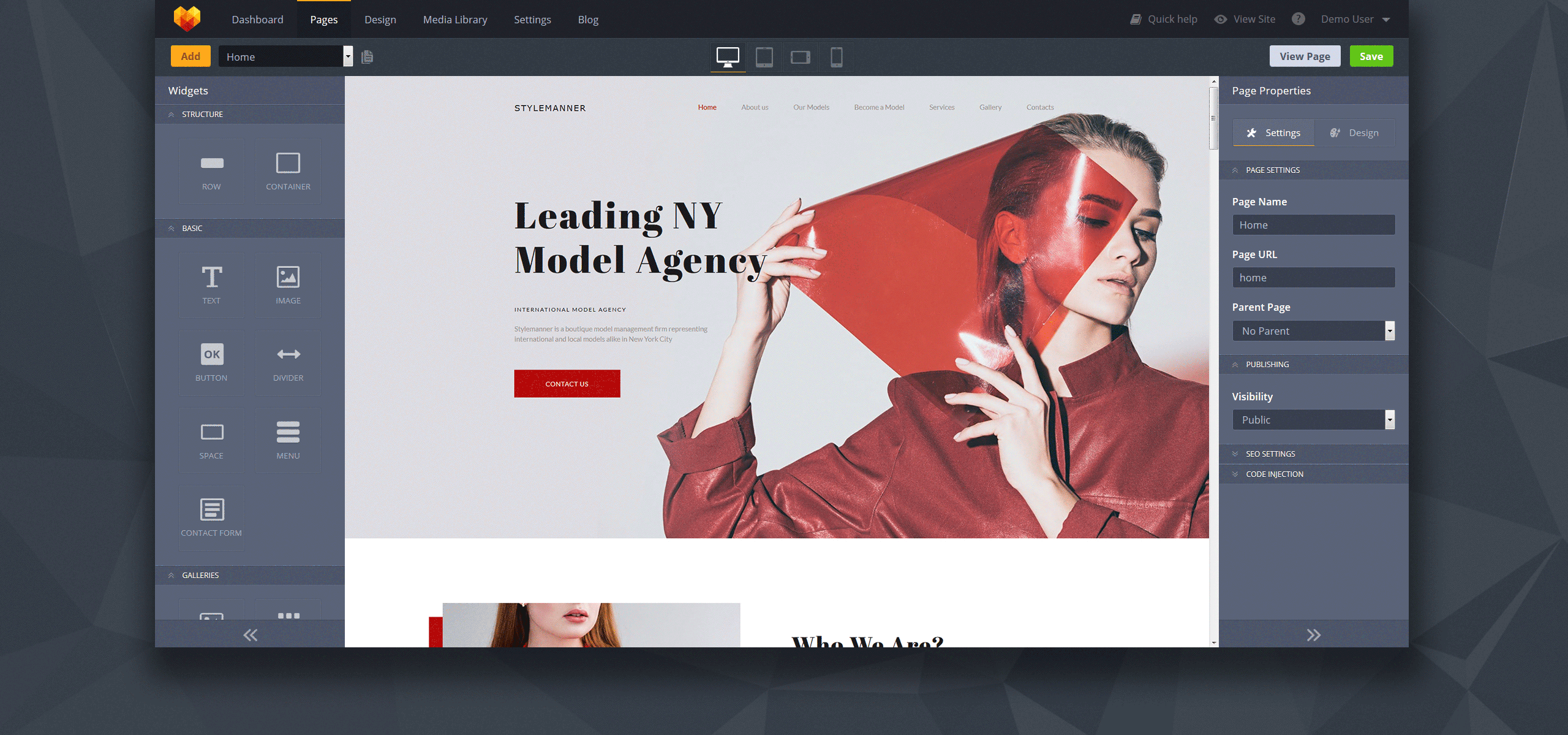 модельное агентство premium moto cms 3 шаблон