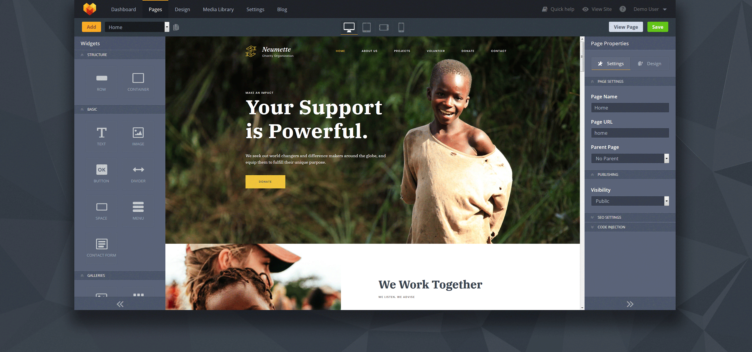 ngo premium moto cms 3 шаблон