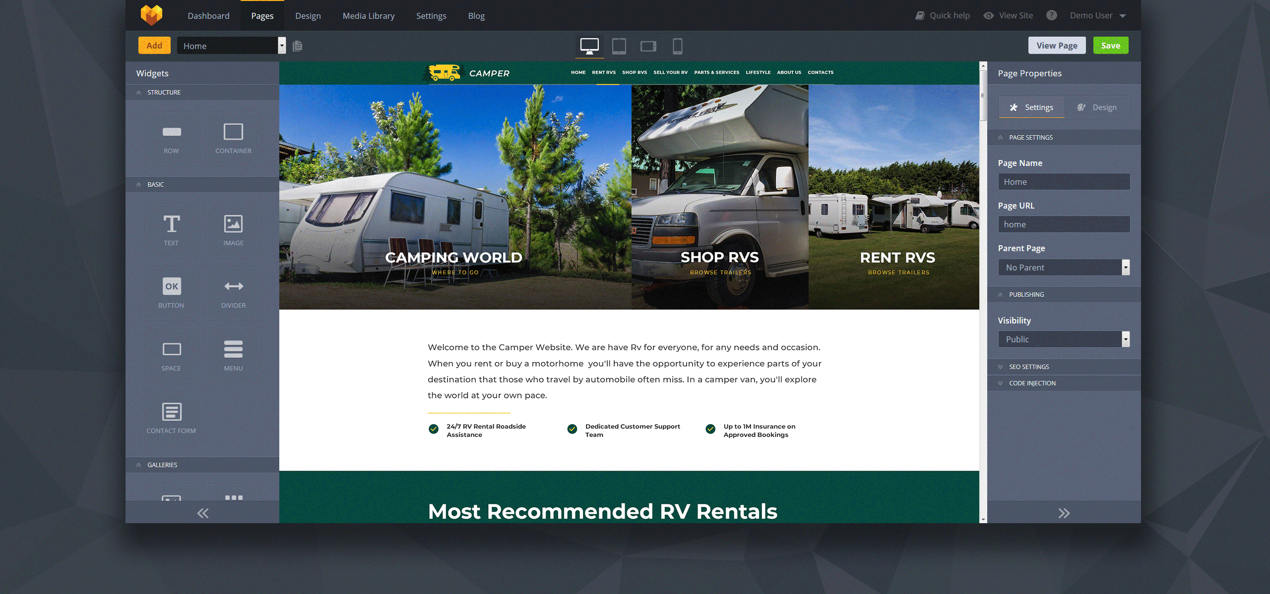 rv premium moto cms 3 шаблон