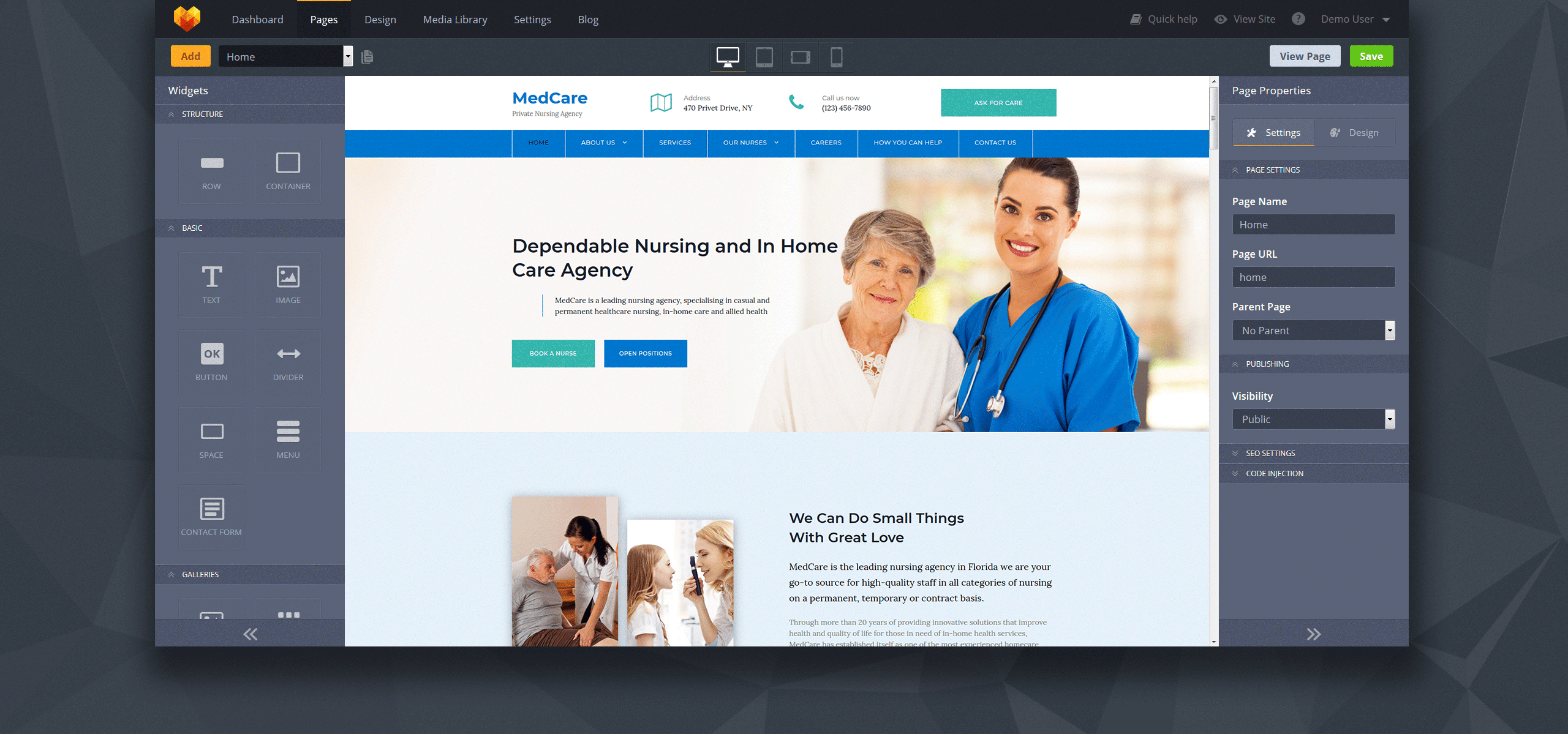 nursing agency premium moto cms 3 шаблон