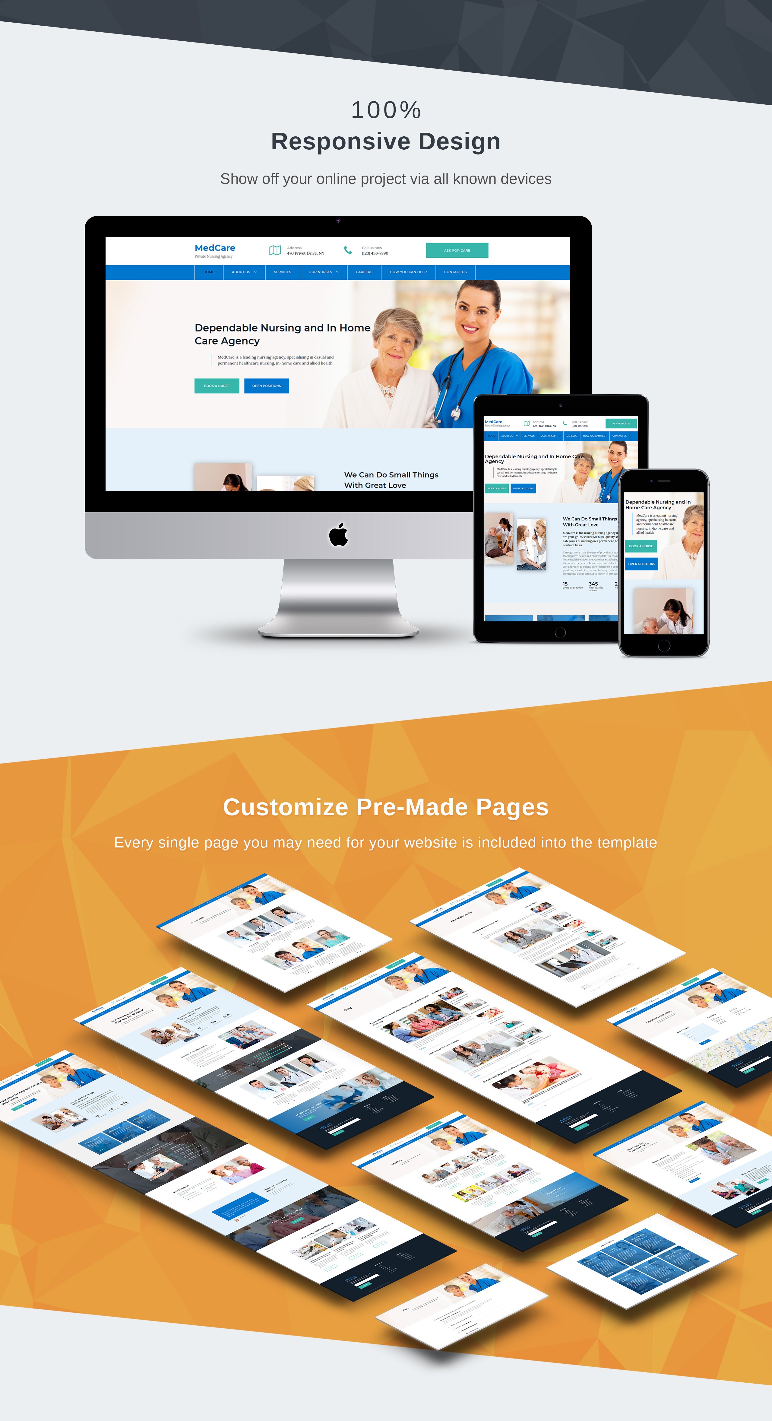nursing agency premium moto cms 3 шаблон