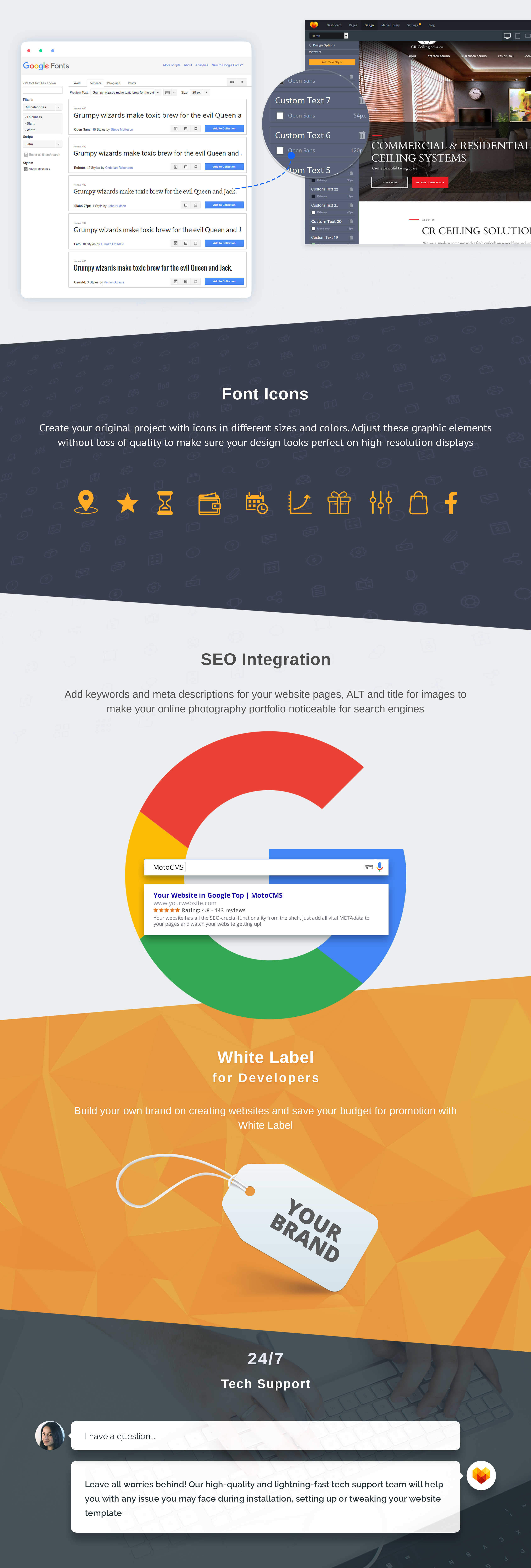потолочное решение moto cms 3 шаблон