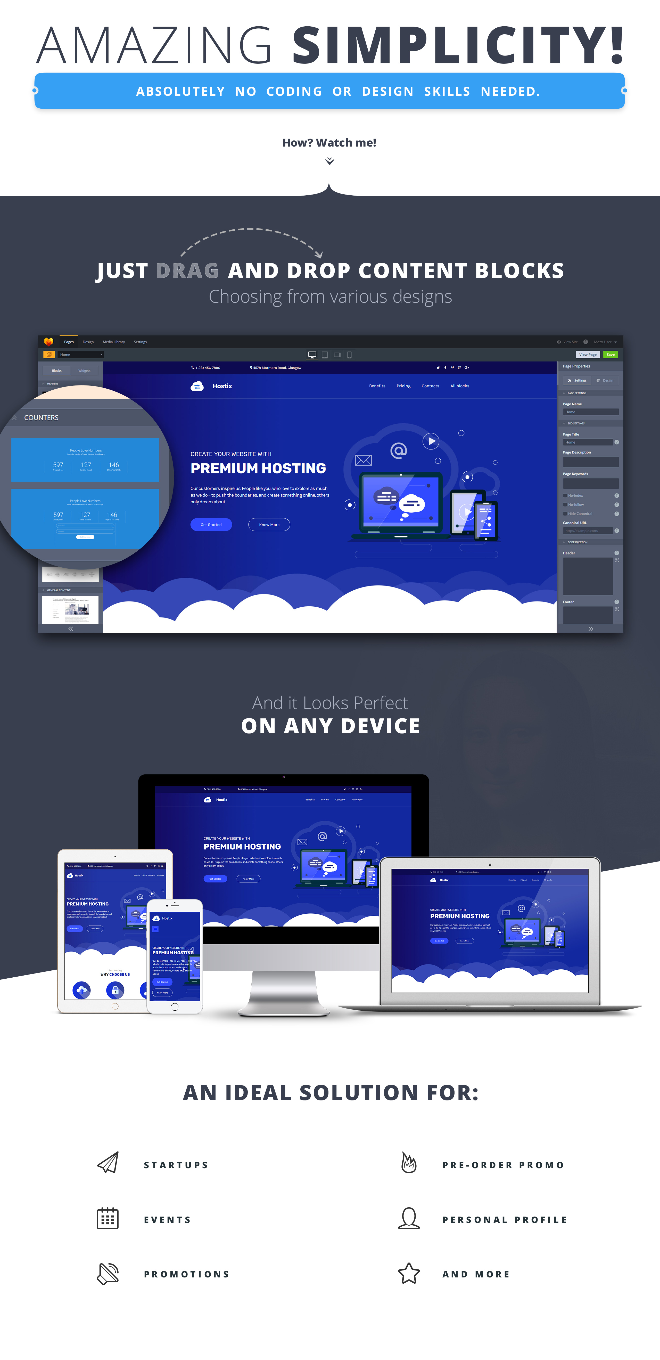 веб-хостинг motocms 3 шаблон целевой страницы