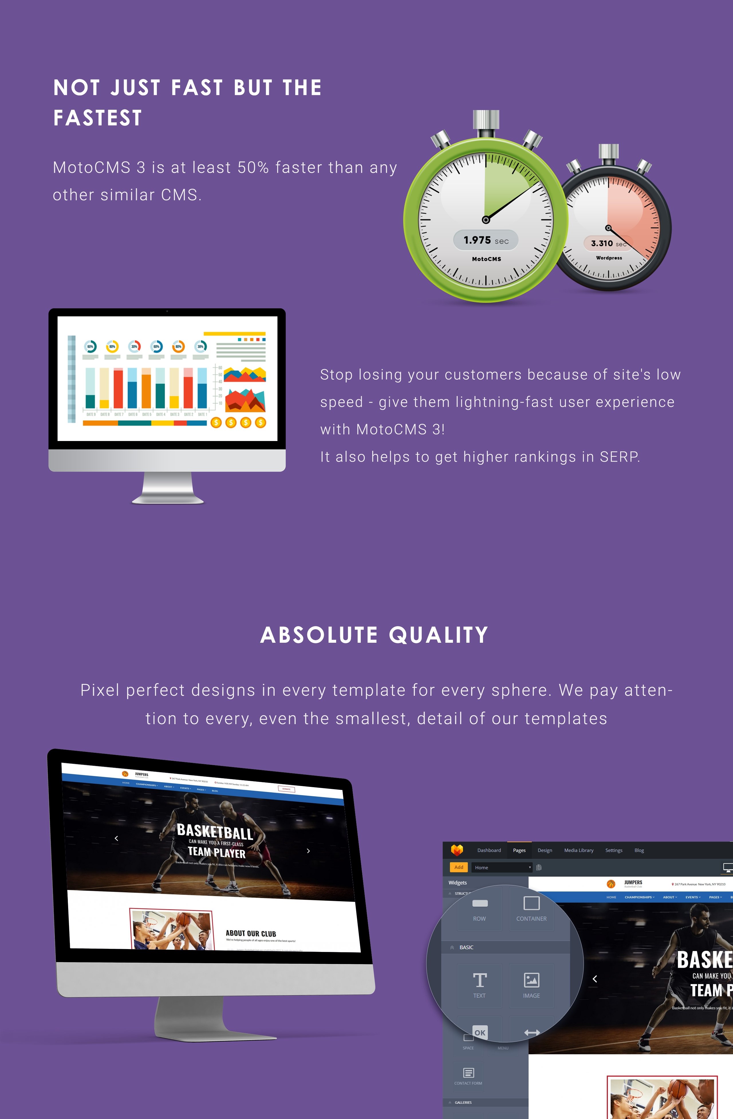 Basketball Club Moto CMS 3 Template