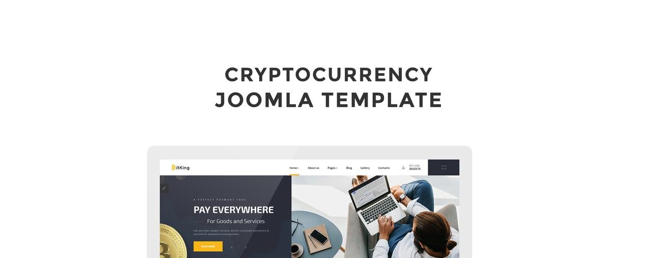 cryptocurrency creative joomla шаблон
