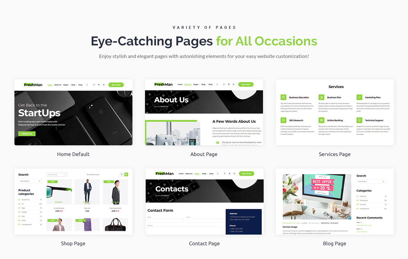 стартап-компания wordpress elementor theme
