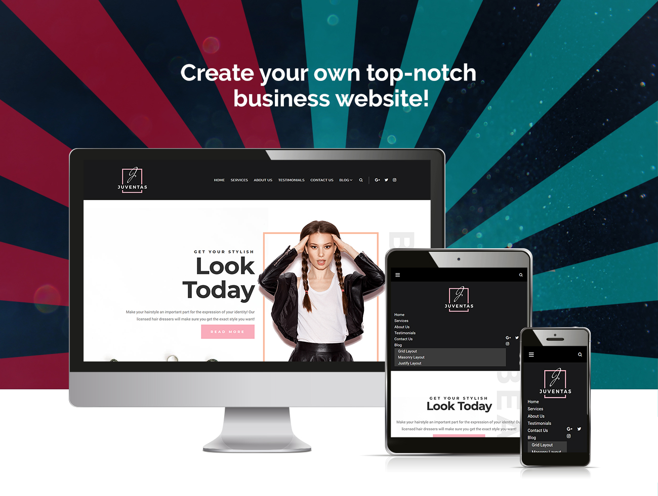 салон wordpress elementor theme