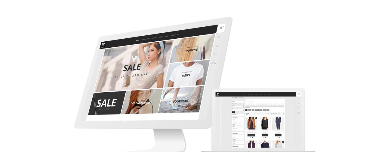 магазин одежды shopify тема