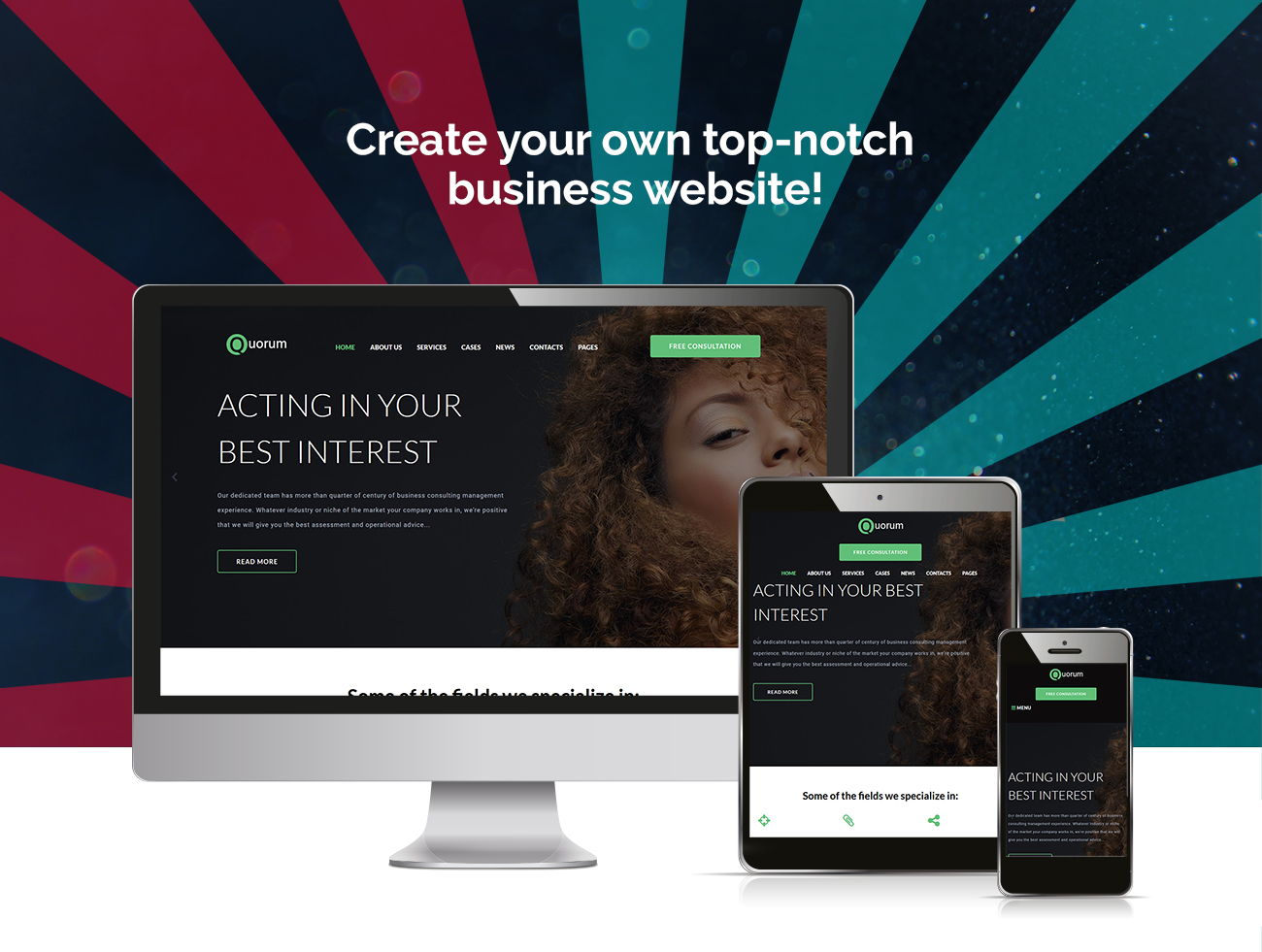 корпоративная тема wordpress elementor