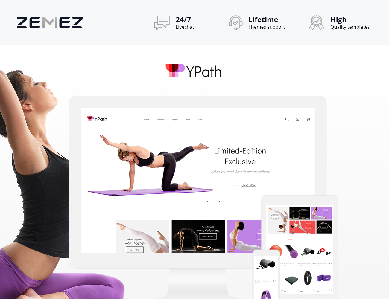 amp yoga store magento тема