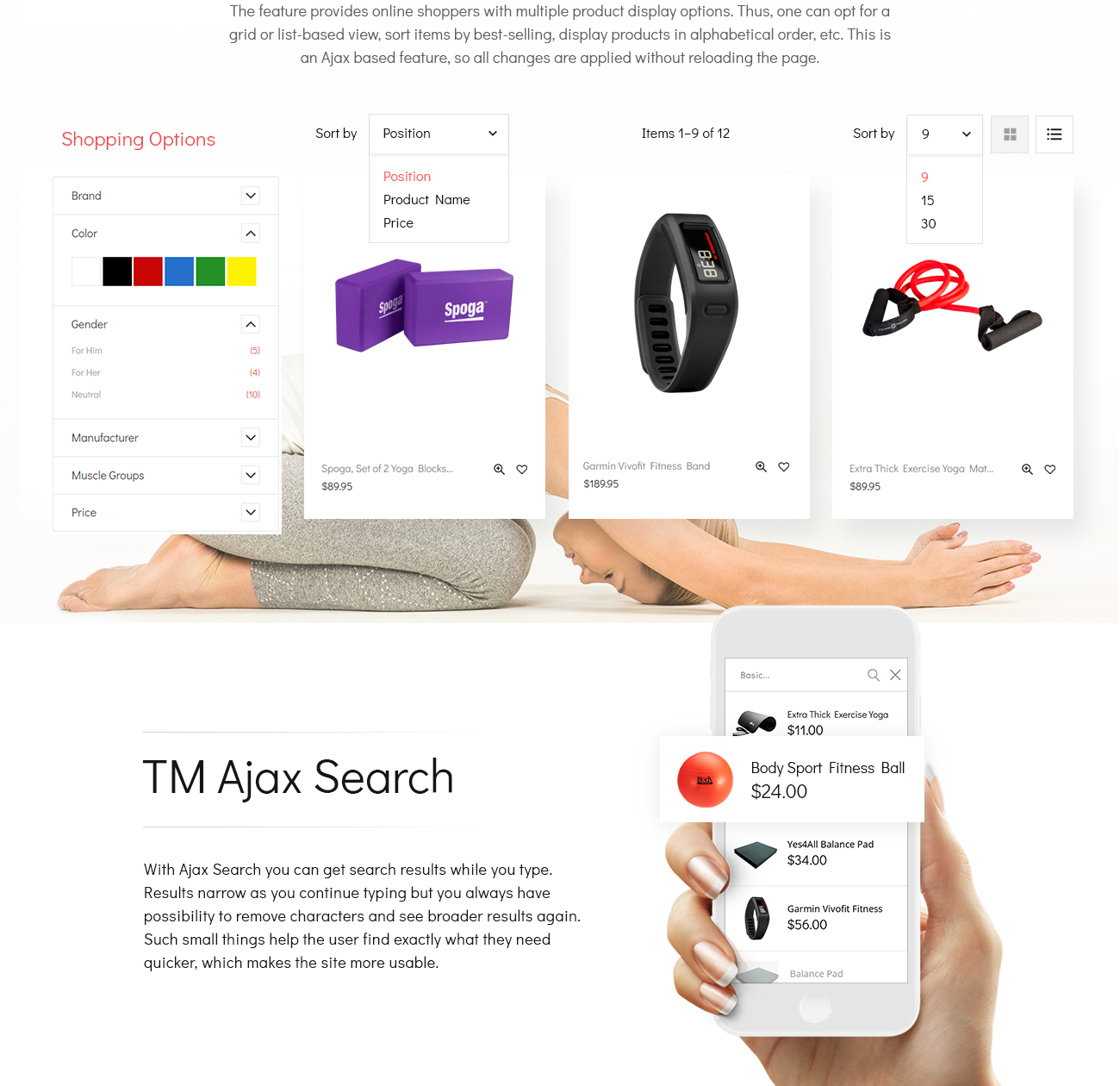 amp yoga store magento тема