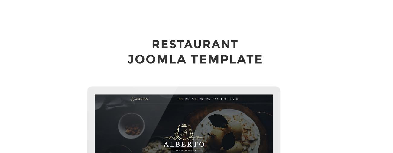ресторан отзывчивый стильный шаблон joomla