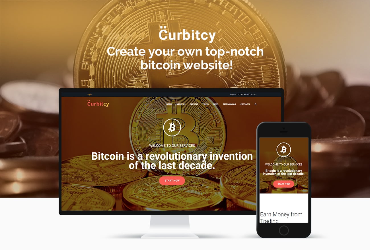 bitcoin landing wordpress elementor theme