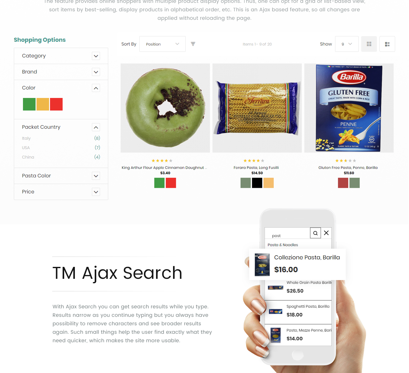garrient organic food magento тема