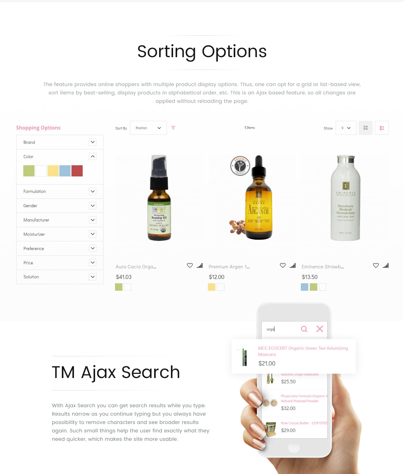 магазин косметики magento theme
