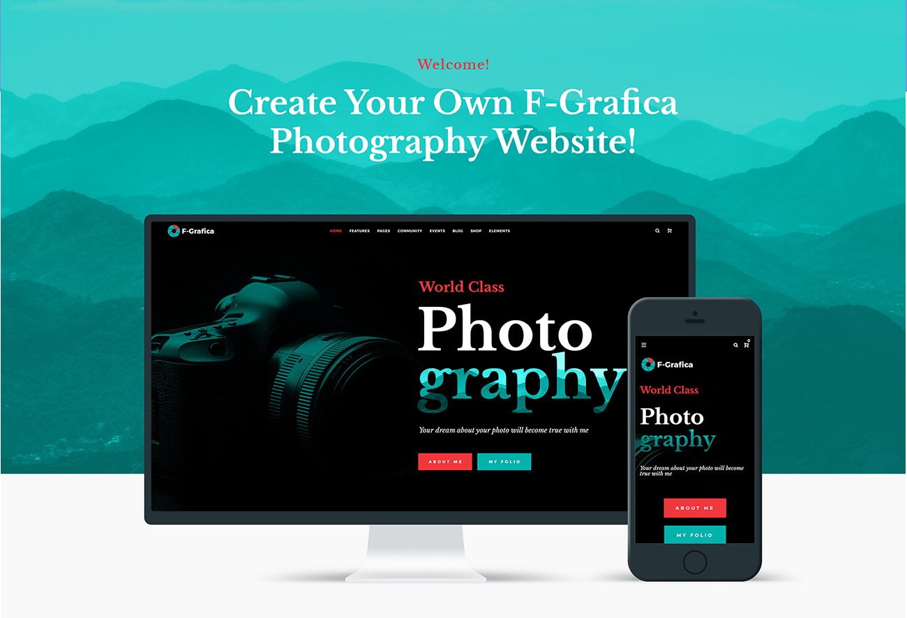 фотография wordpress elementor тема