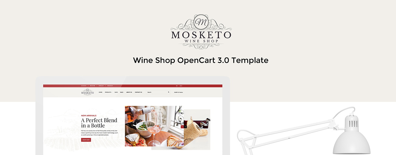шаблон винного магазина opencart