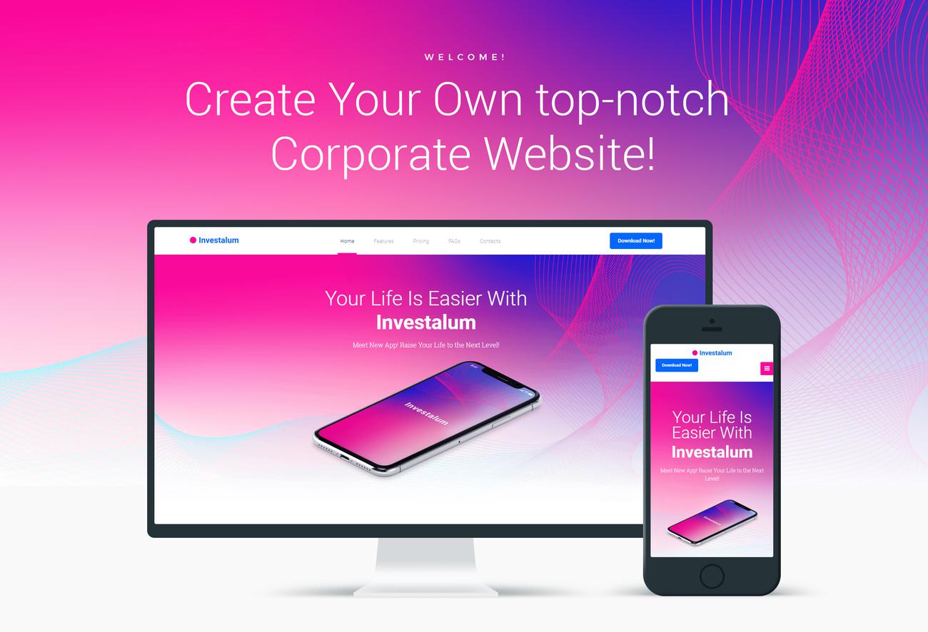 корпоративное приложение wordpress elementor theme
