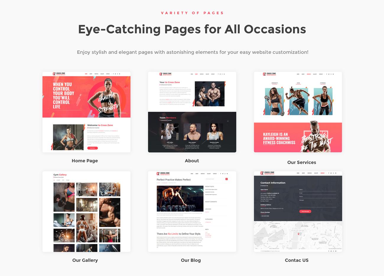 crossfit studio wordpress elementor theme