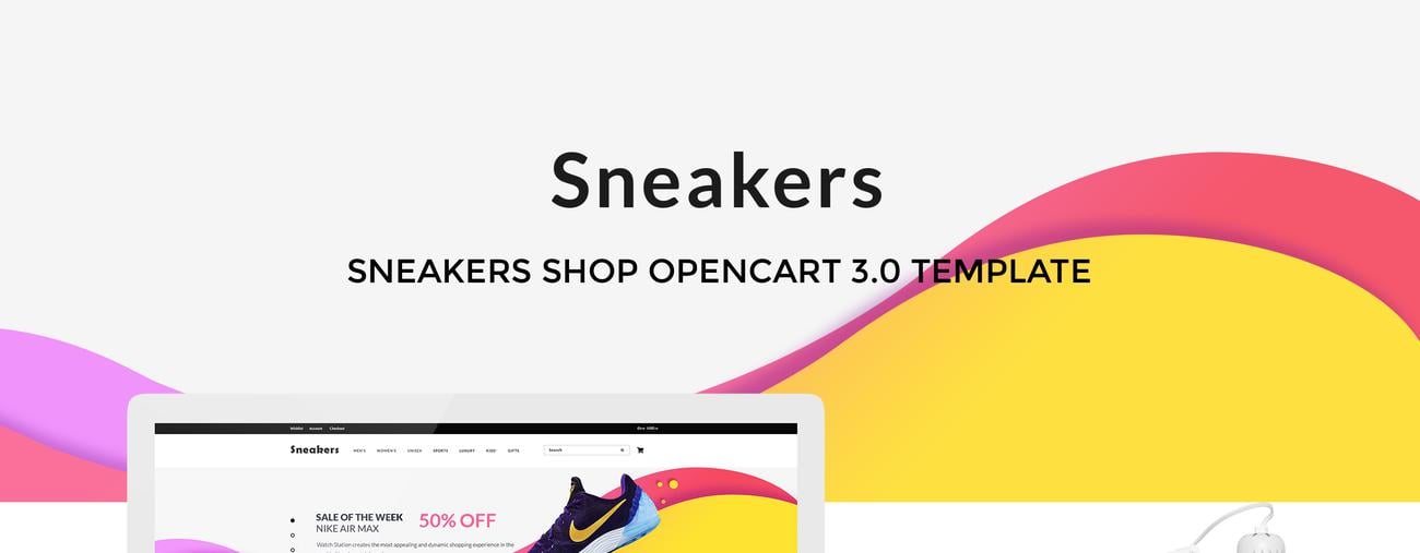 шаблон магазина кроссовок opencart