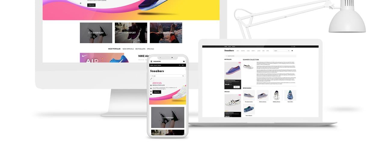шаблон магазина кроссовок opencart