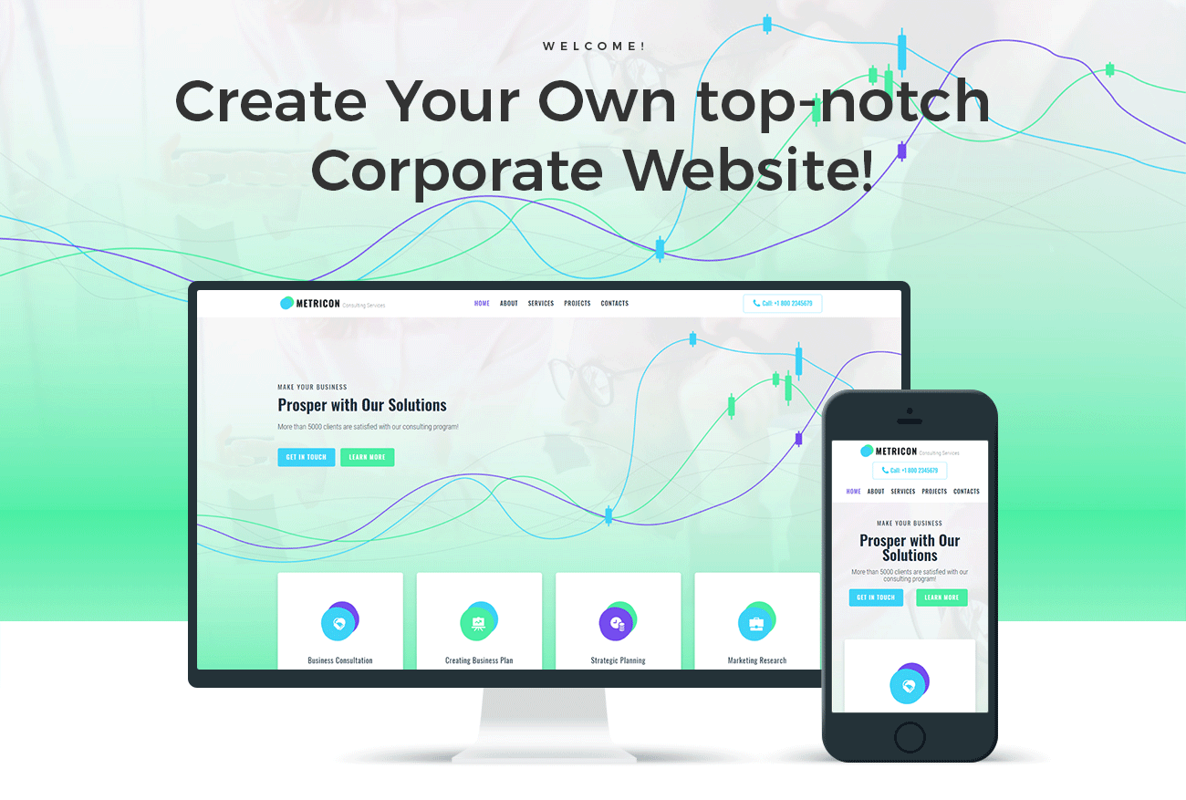 корпоративный бизнес wordpress elementor theme