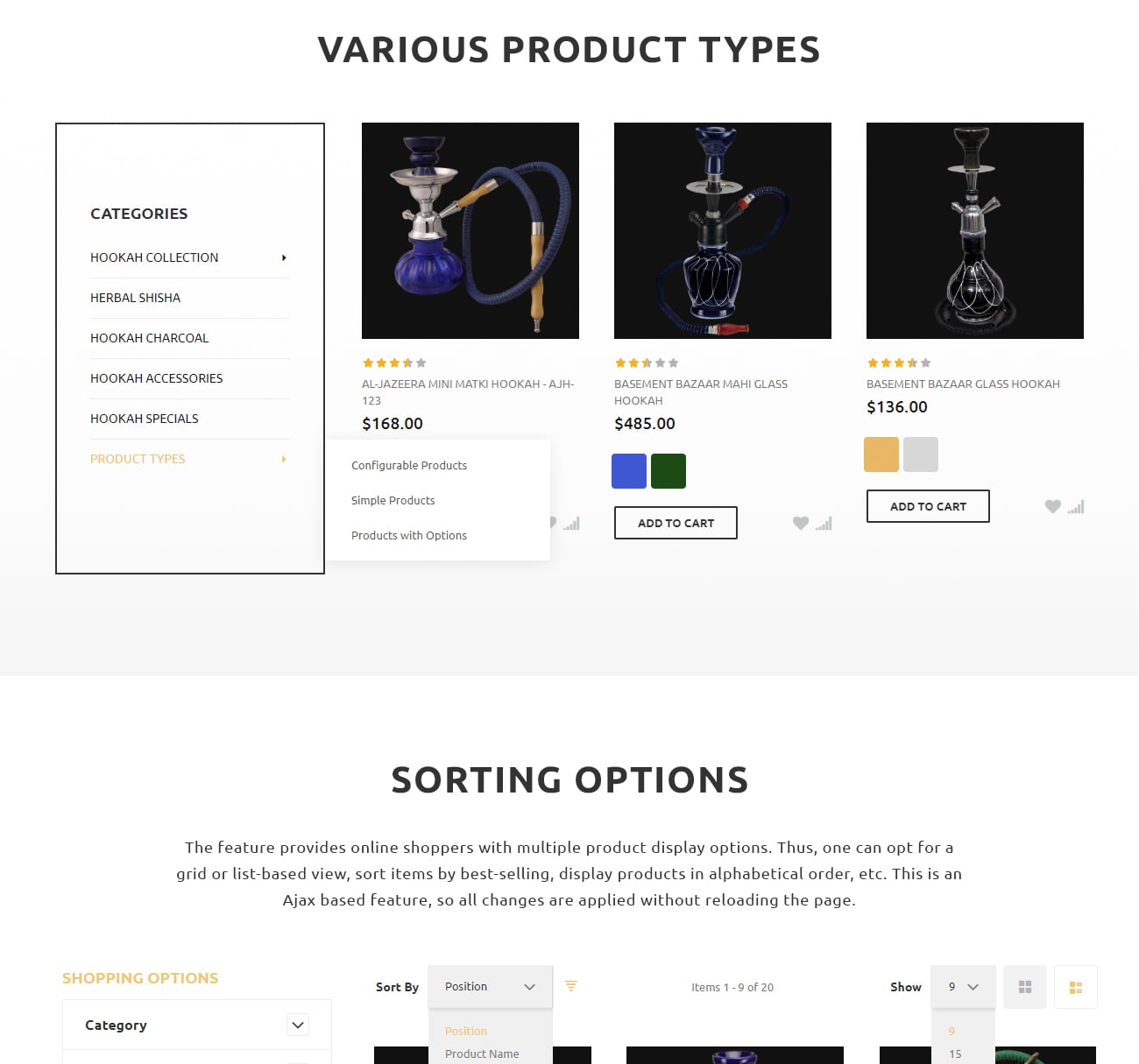 тема кальянного бара magento