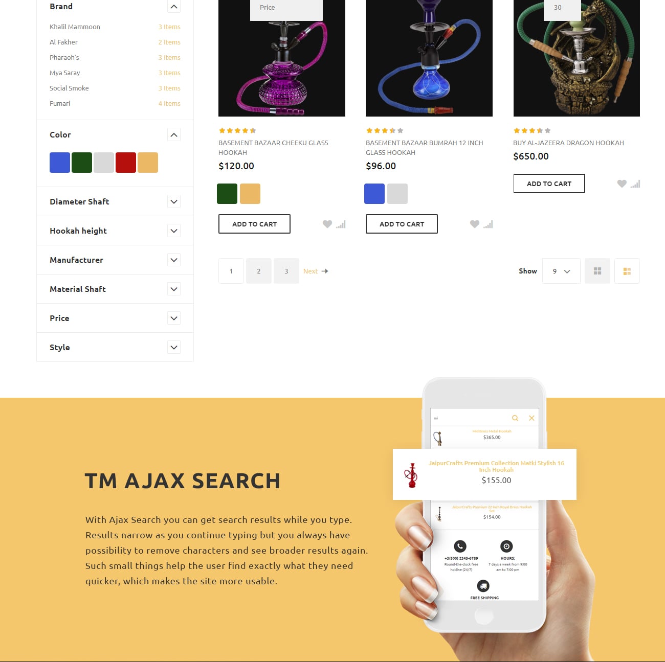 тема кальянного бара magento