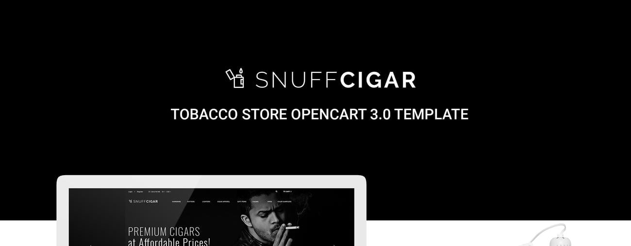 элегантный сигарный интернет-магазин opencart шаблон