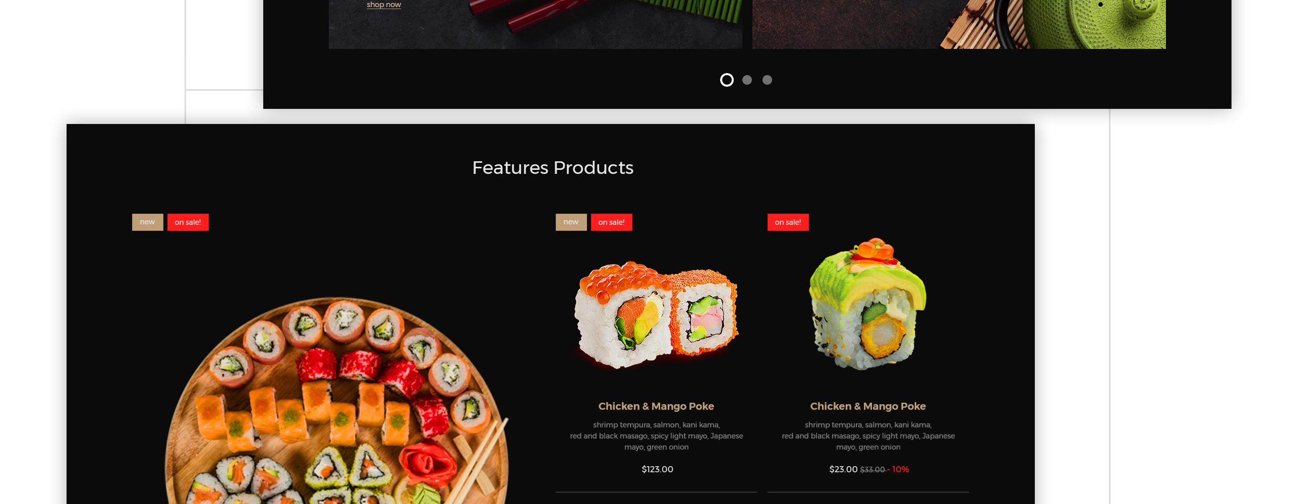 ресторан магазин prestashop тема