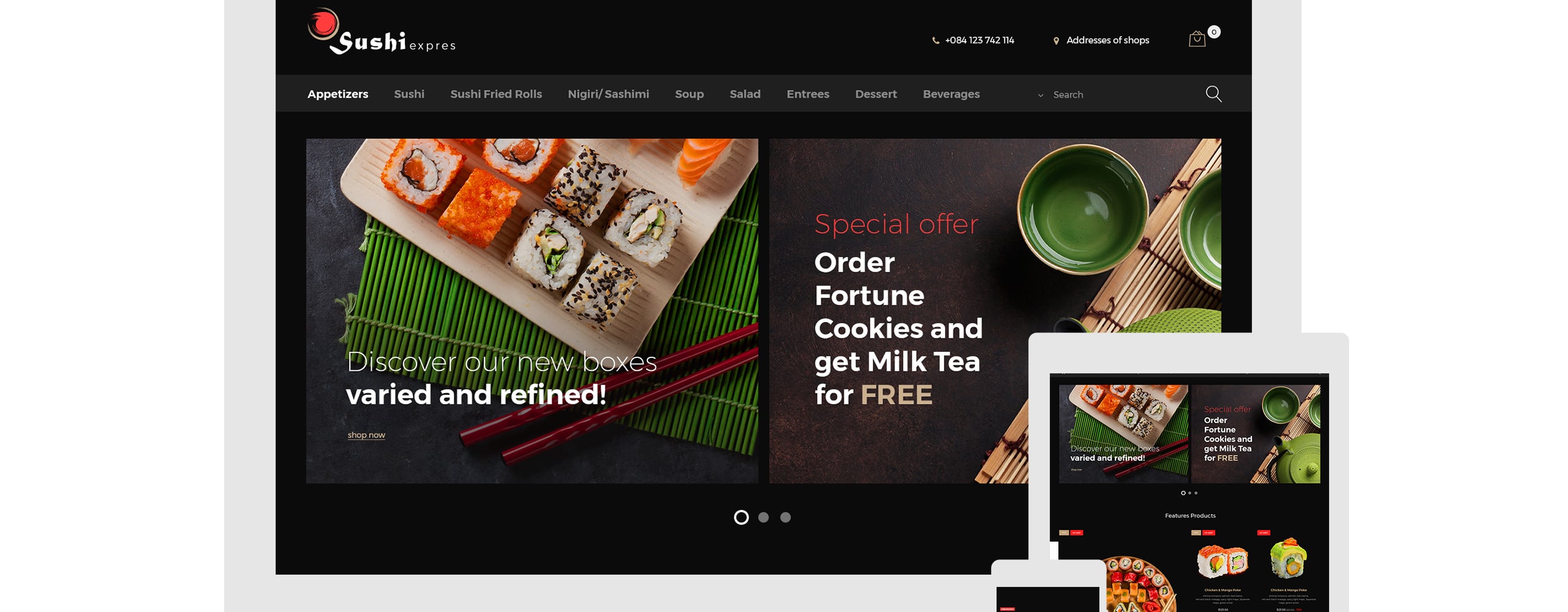 ресторан магазин prestashop тема