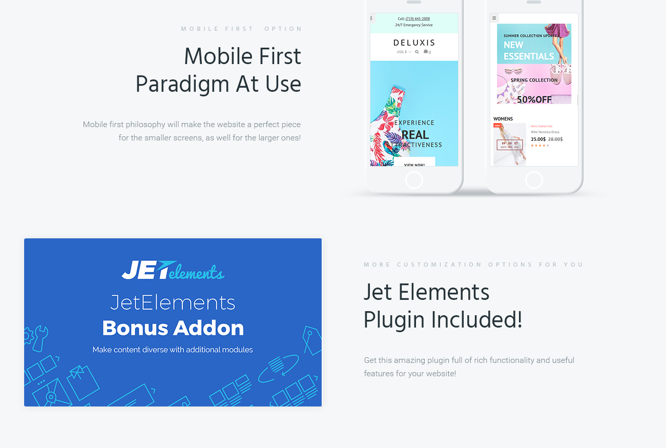 модный магазин elementor woocommerce тема