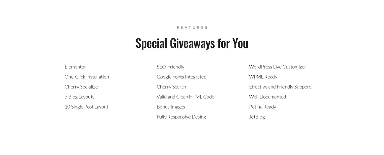 фотограф блог wordpress elementor тема