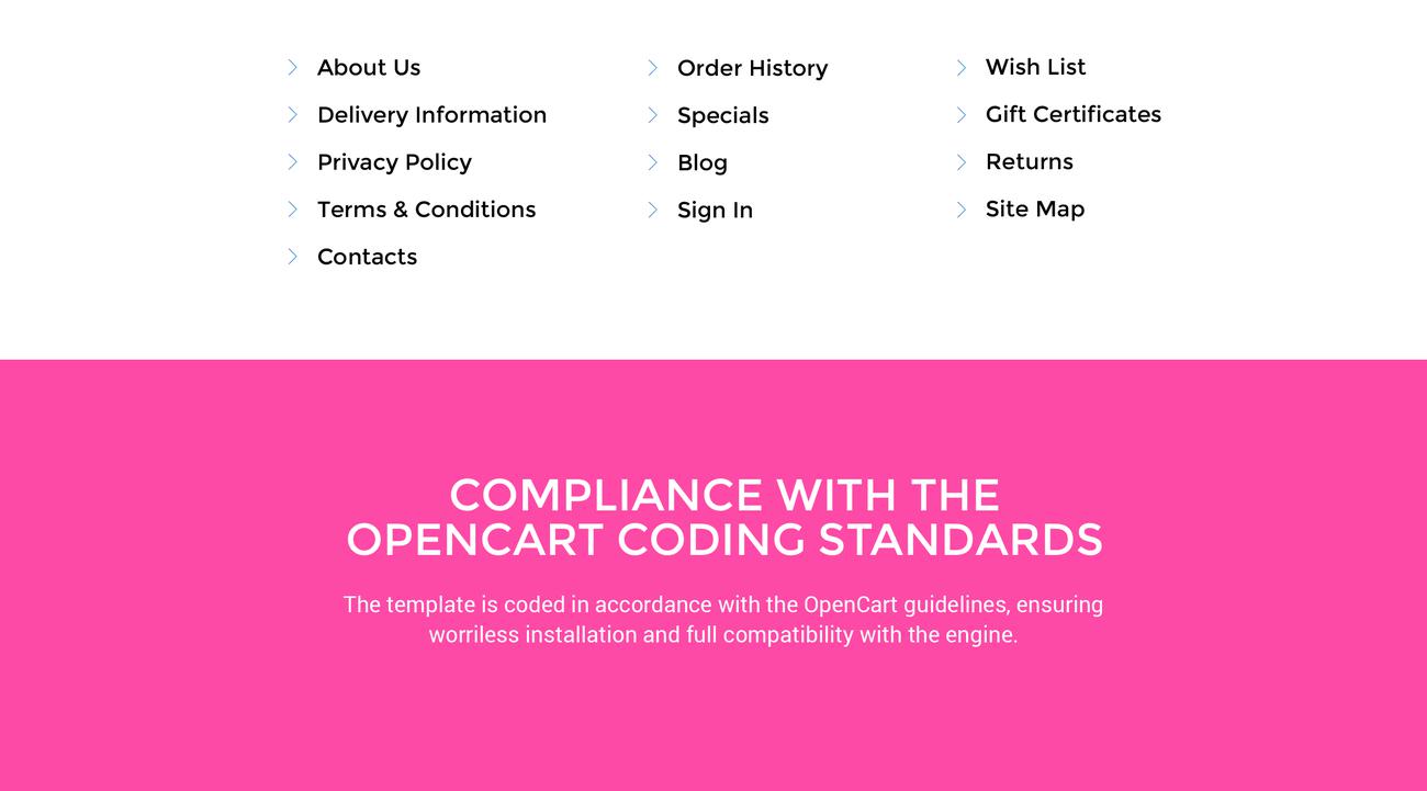красивый интернет-магазин нижнего белья opencart шаблон