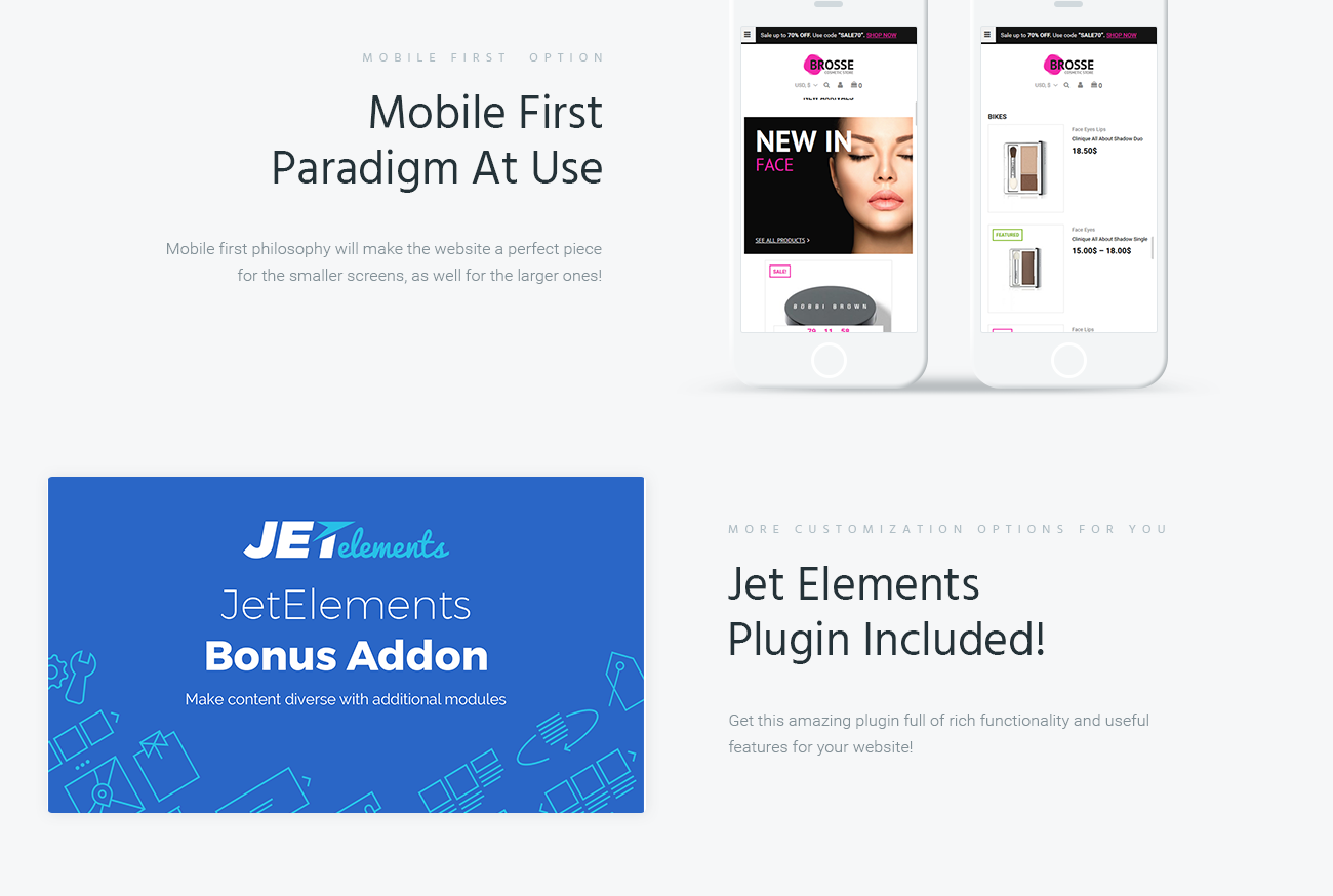 косметический магазин elementor woocommerce theme